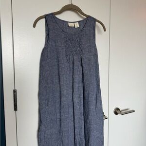 St. Tropez Blue Sleeveless Midi Sundress